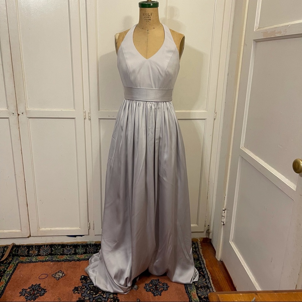 Vera Wang Halter Dress 2 NWT silver